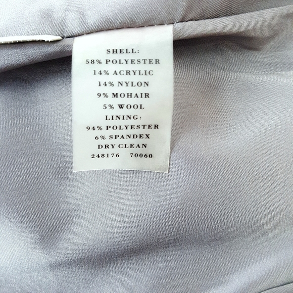 ANN TAYLOR Med Floral Silver Pencil Skirt - Picture 9 of 9